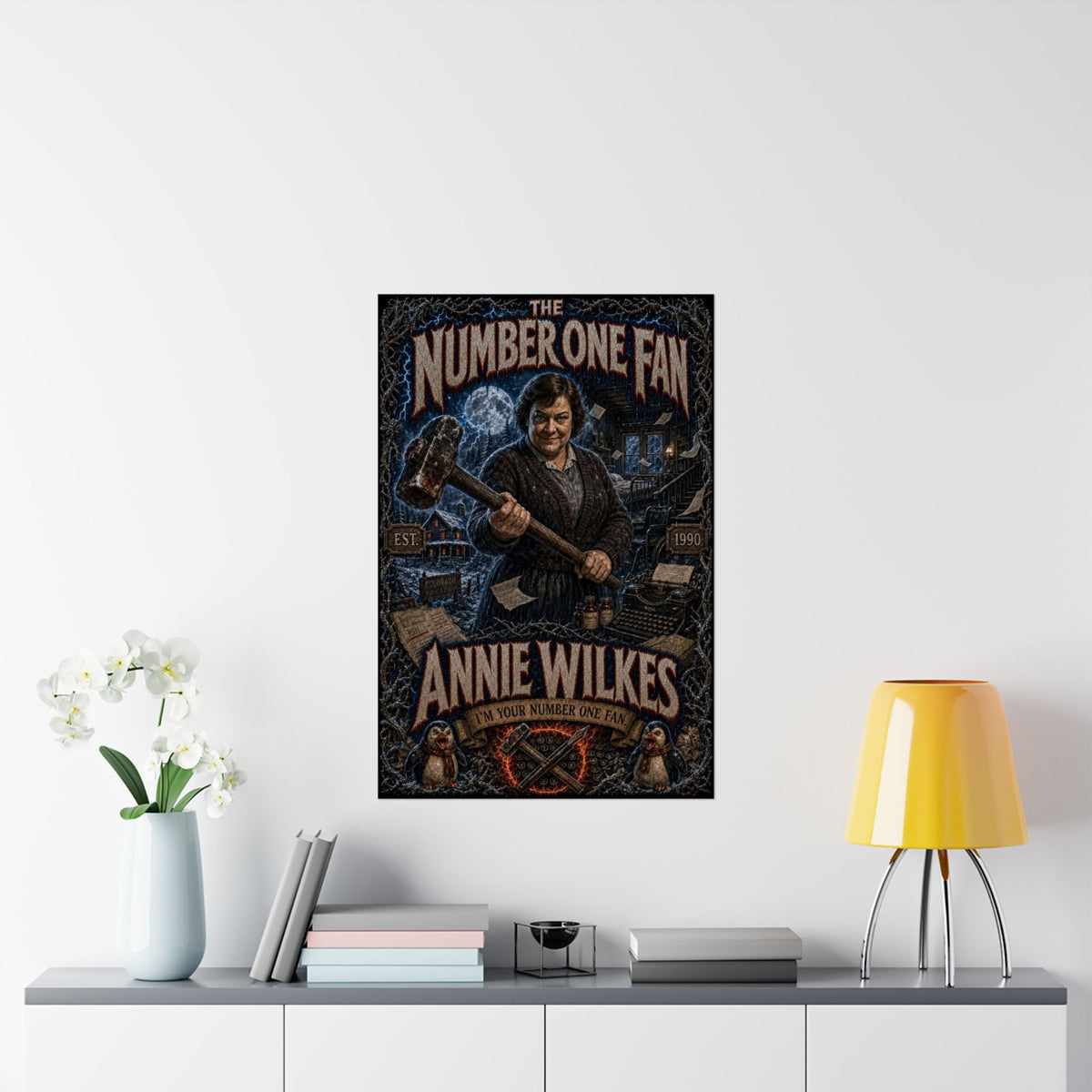 Misery Horror Movie Fan Poster — "The Number One Fan" Anne Wilkes Matte Vertical Poster