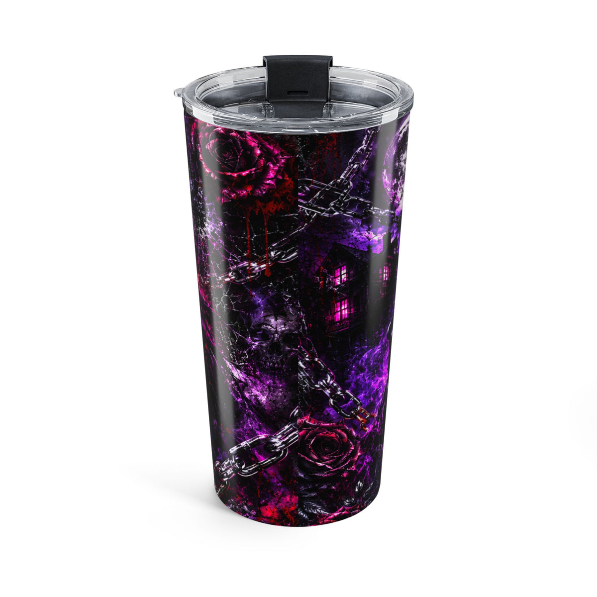20oz Scream Ghostface — Purple Gothic Horror Travel Cup — view 2