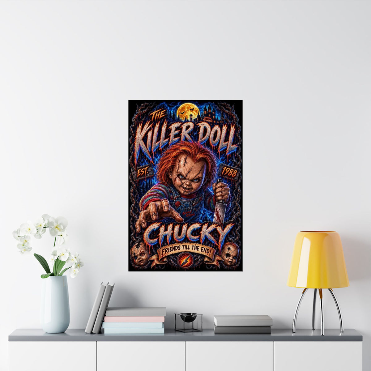 Child's Play Chucky Killer Doll Horror Poster - Matte Vertical Movie Art