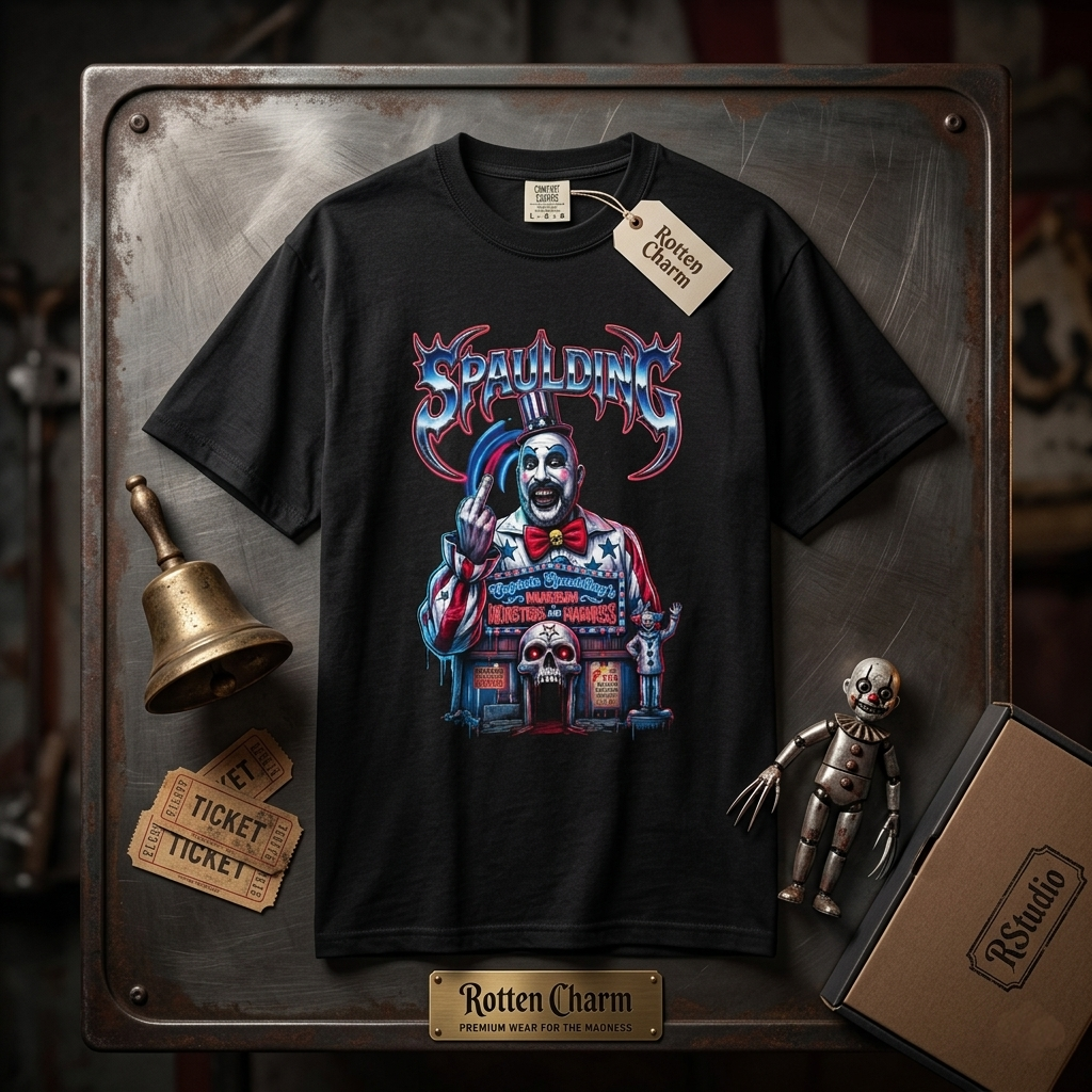 Captain Spaulding Horror T-Shirt — 'Spill the Sin' Graphic Tee Sid Haig