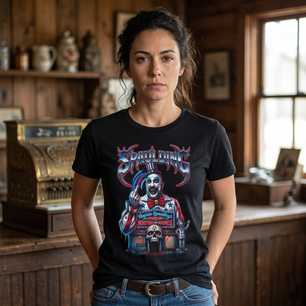 Captain Spaulding Horror T-Shirt — 'Spill the Sin' Graphic Tee Sid Haig