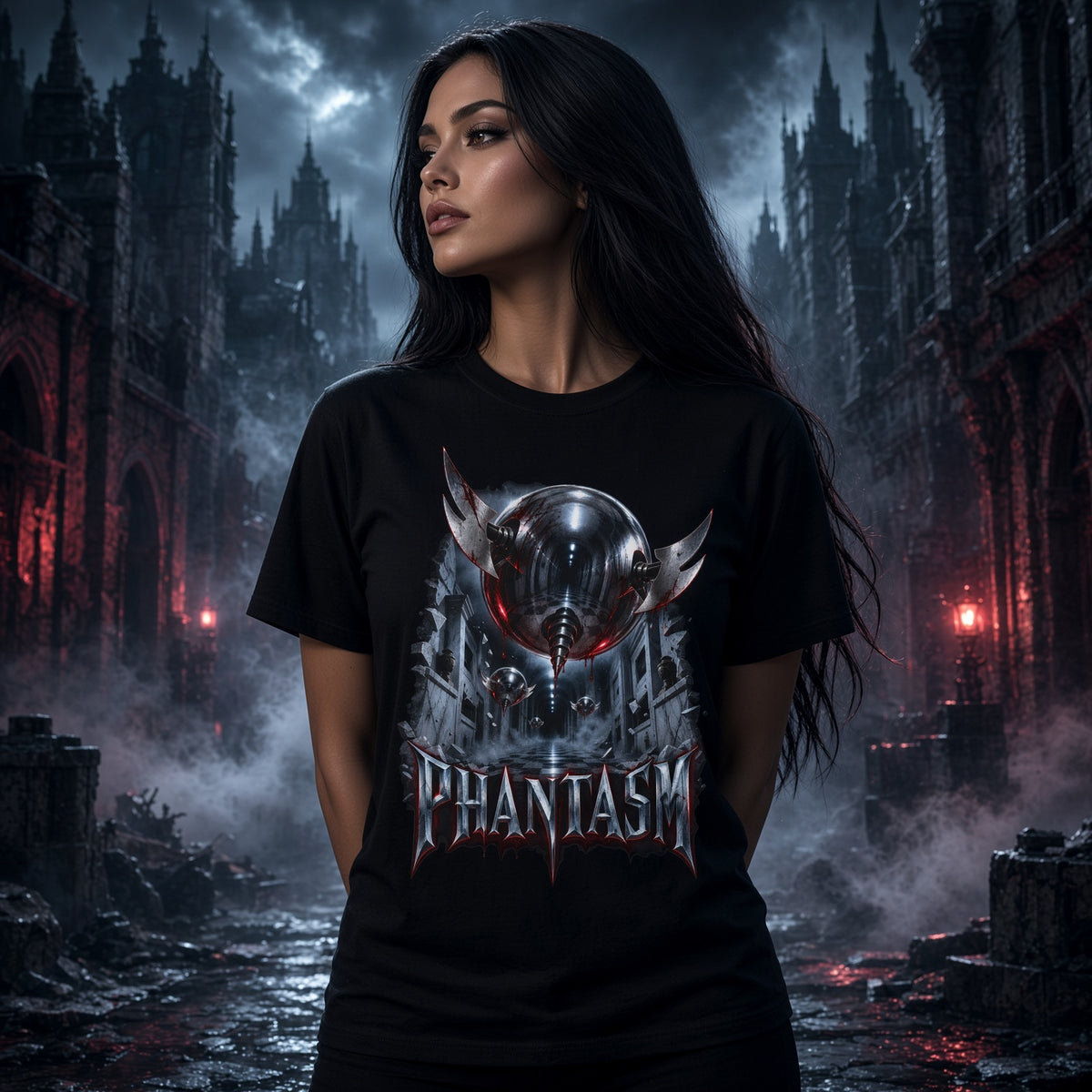 Phantasm T-Shirt —  Killer Spheres Horror Graphic Tee — view 2