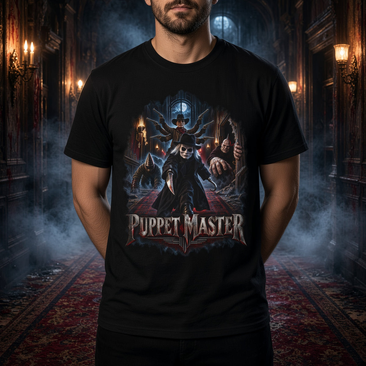 Puppet Master Horror Movie T-Shirt — Vintage Puppet Master Graphic Tee — view 3