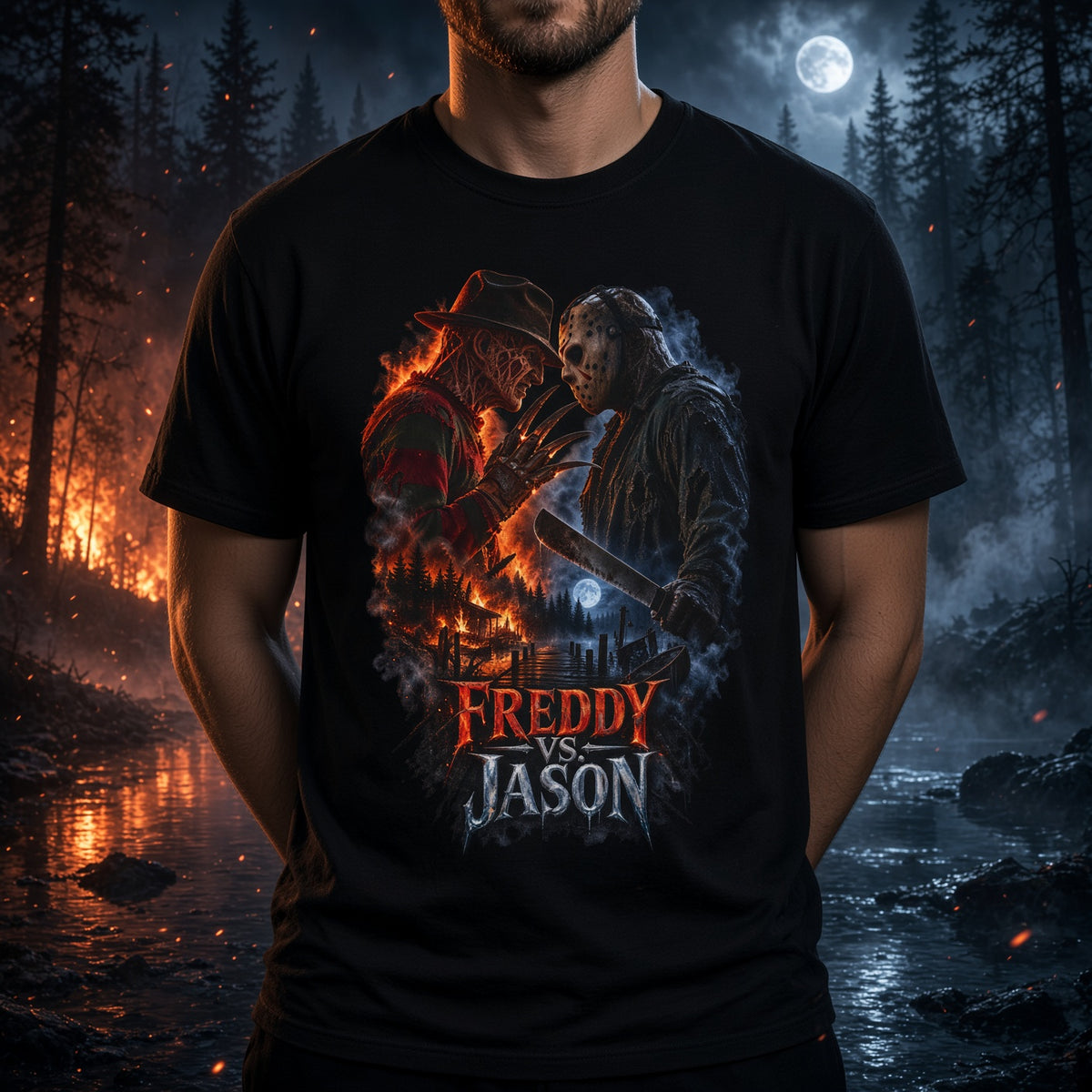 Freddy vs. Jason Faceoff Graphic Tee — view 3