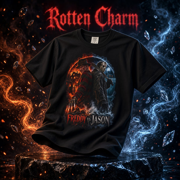 Freddy vs Jason Horror Movie T-Shirt — Retro Slashers Graphic Tee