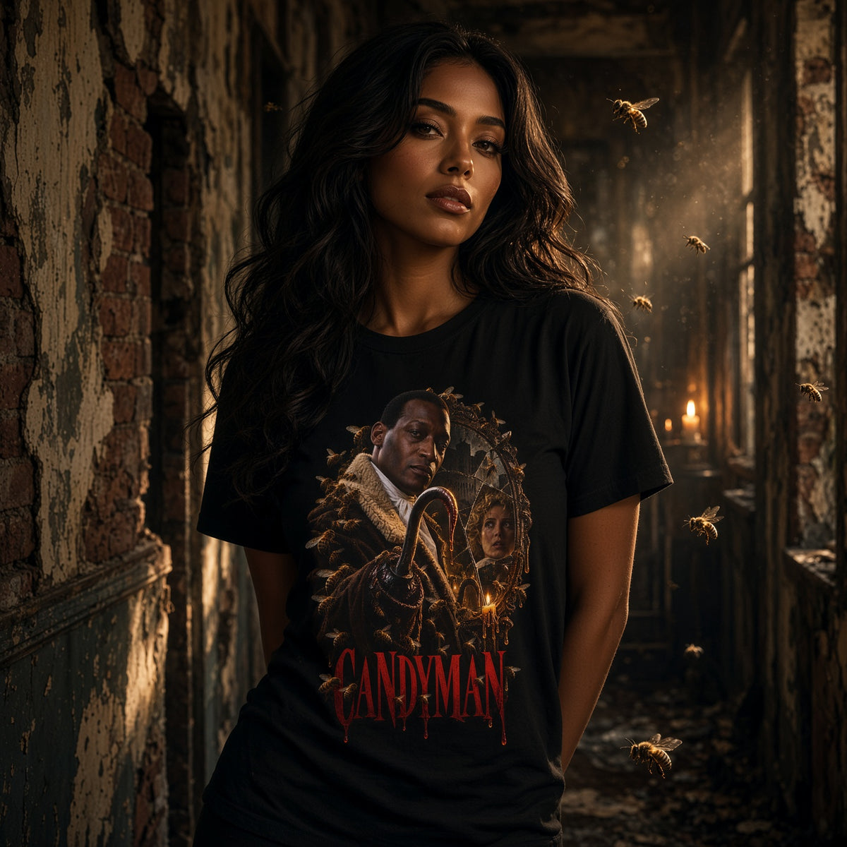 Candyman Movie Graphic T-Shirt — Vintage Poster Design — view 2