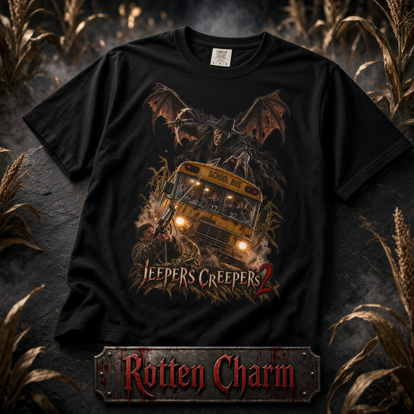 Jeepers Creepers Horror School Bus T-Shirt