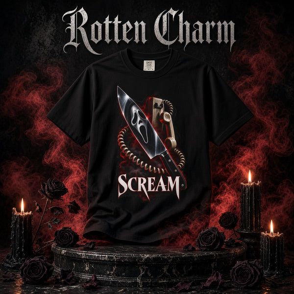 Scream Movie Knife Graphic T-Shirt