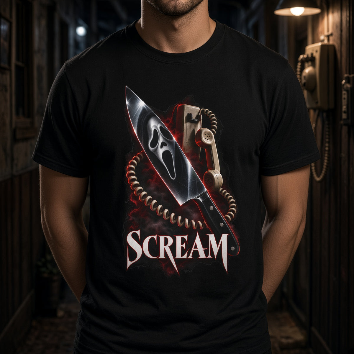 Scream Movie Knife Graphic T-Shirt — view 3