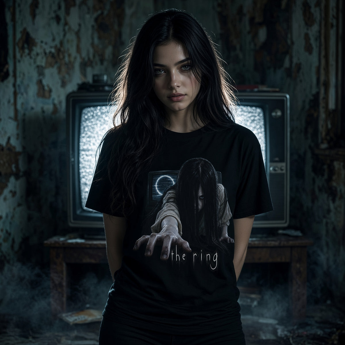 The Ring T-Shirt — Samara Horror Movie Graphic Tee — view 2