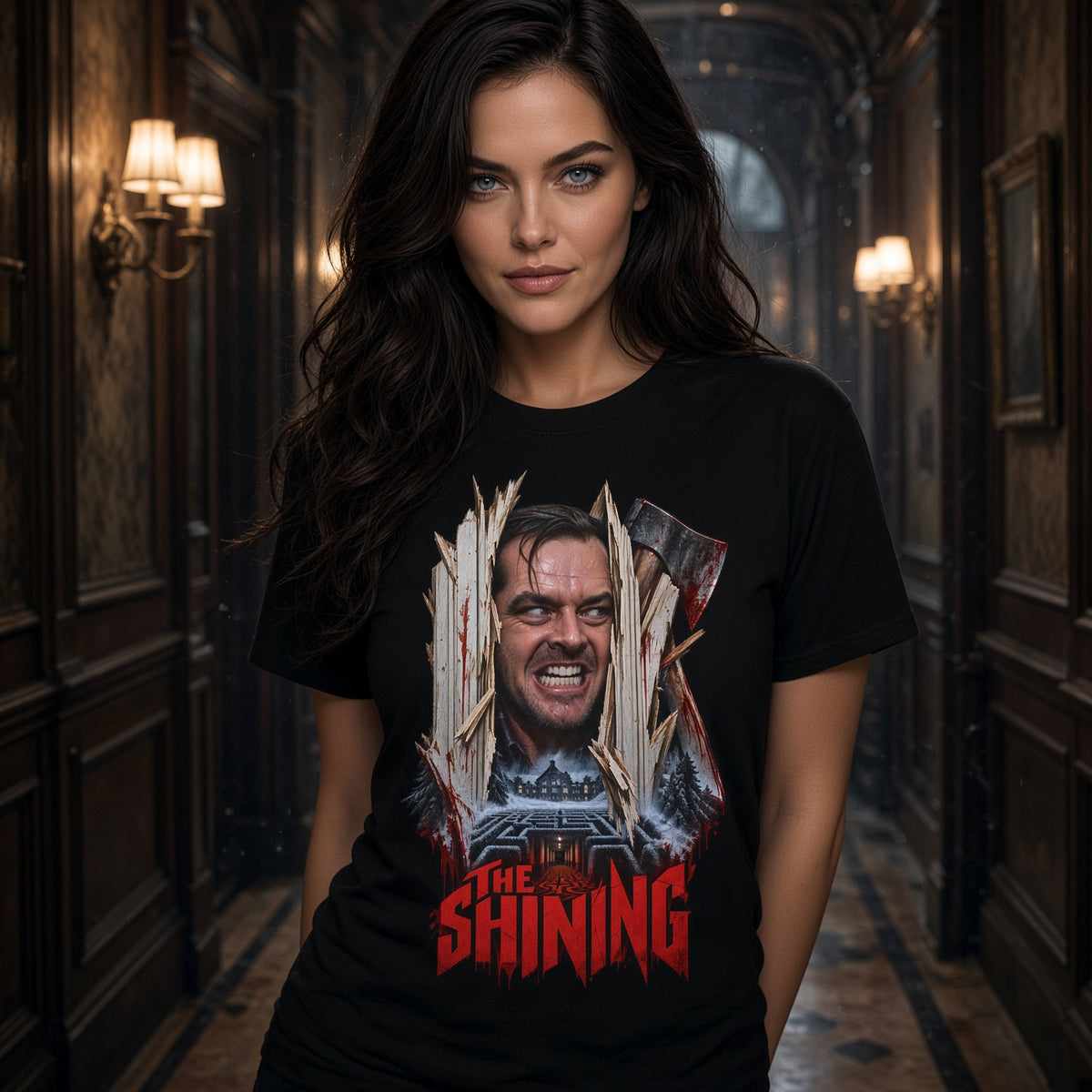 The Shining Horror Movie Face Tee — "The Shining" Inspired Graphic T-Shirt — view 2