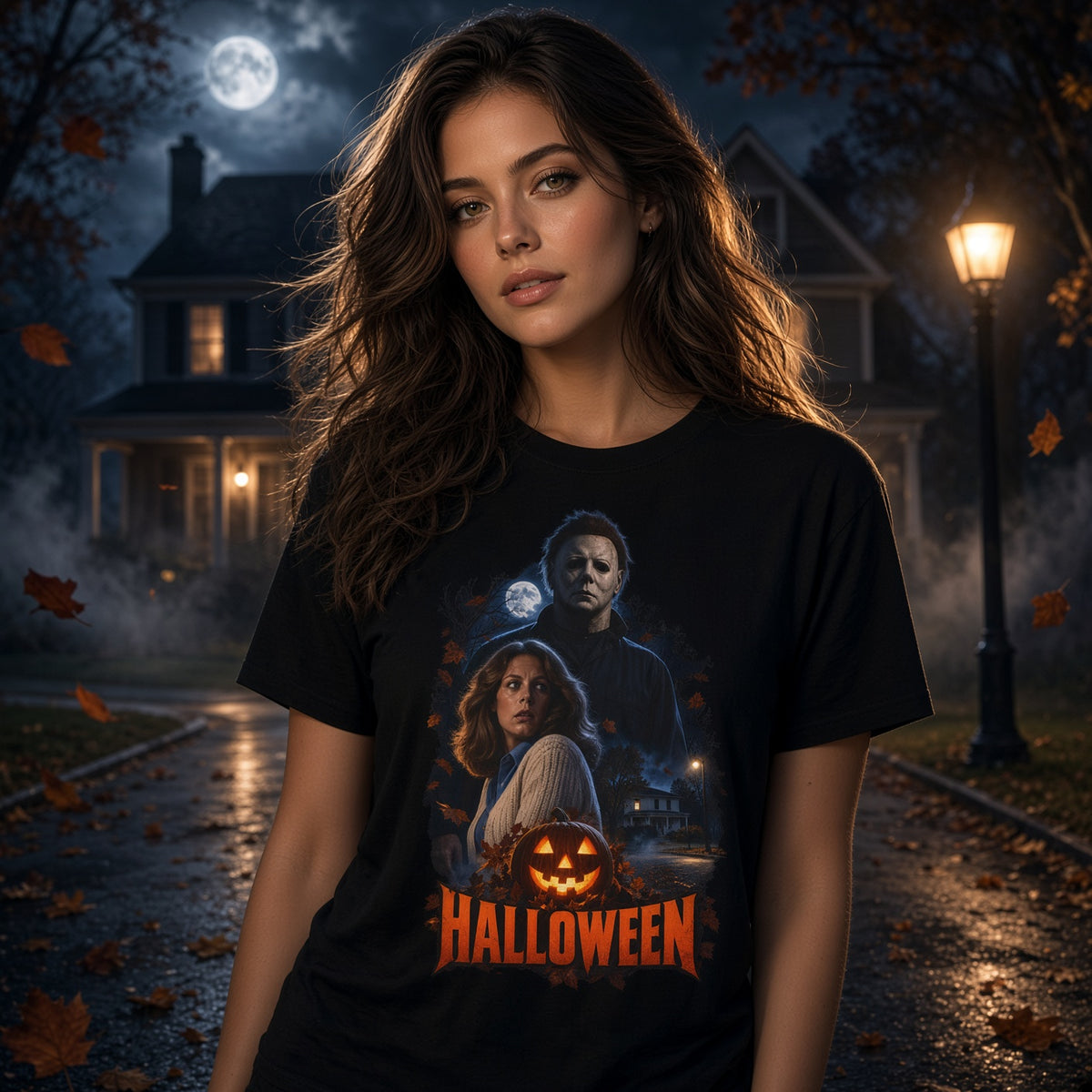 Halloween Horror Movie Poster T-Shirt — view 2