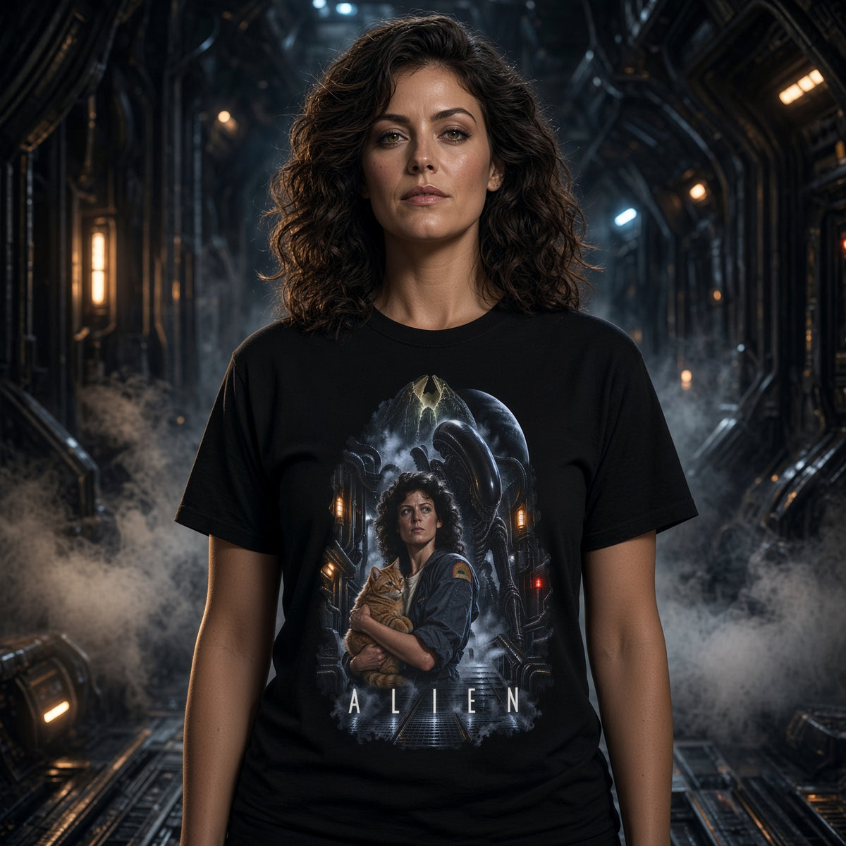 Alien Ripley Poster T-Shirt — Sci‑Fi Horror Movie Tee — view 2