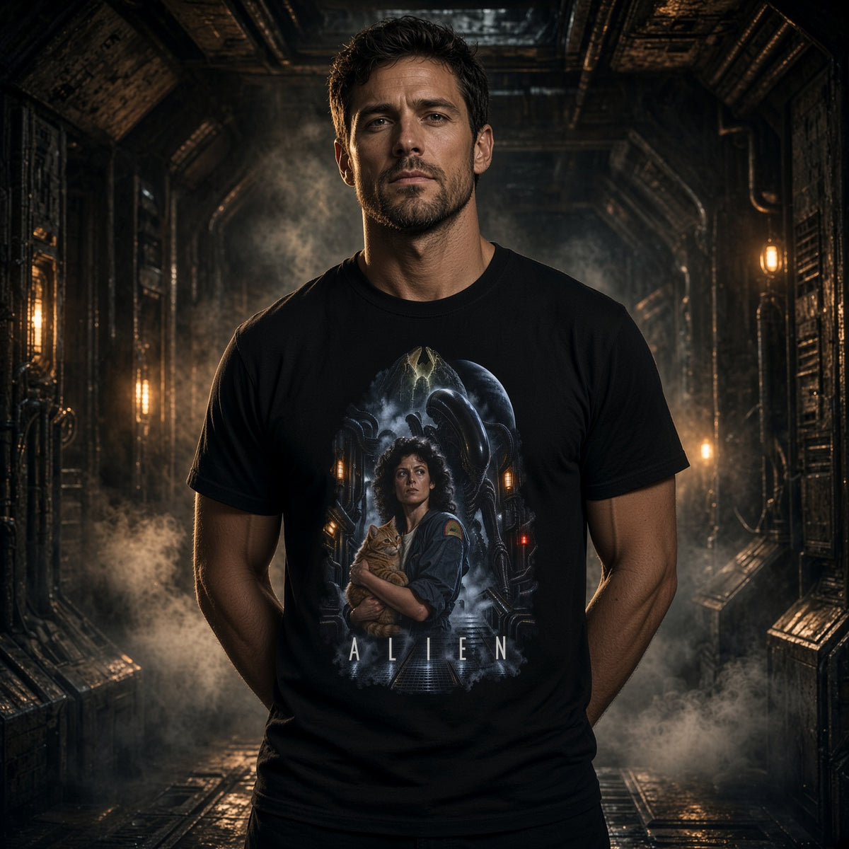 Alien Ripley Poster T-Shirt — Sci‑Fi Horror Movie Tee — view 3