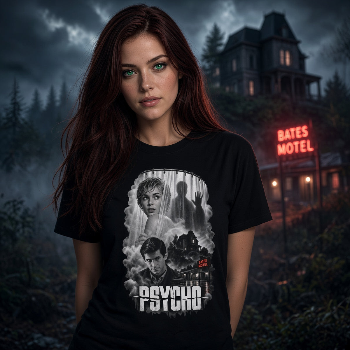 Psycho Vintage Movie Poster T-Shirt — view 2