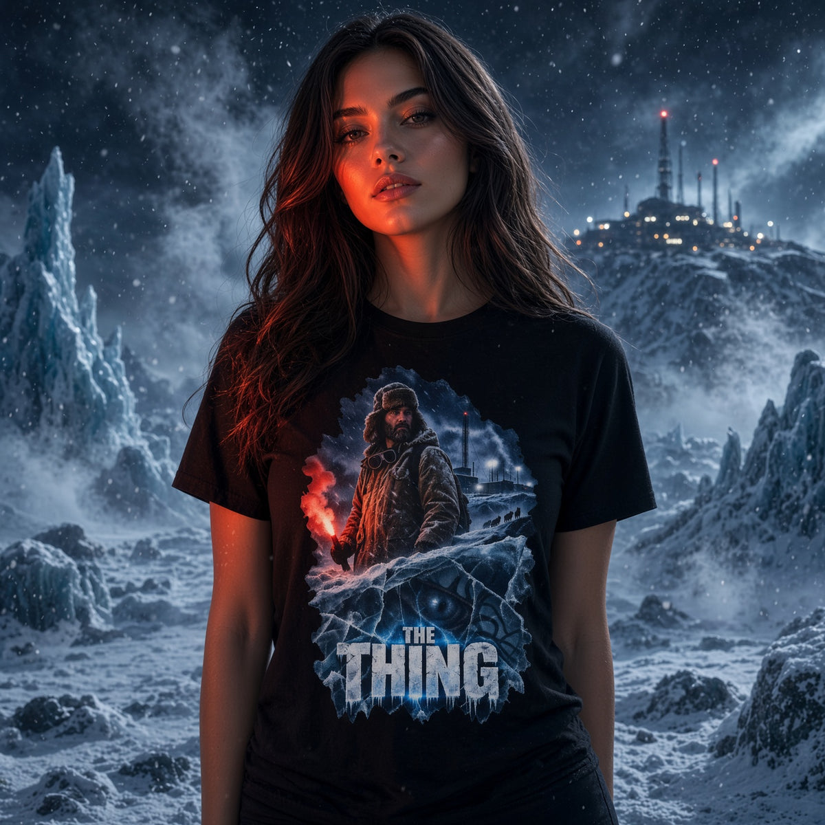 The Thing Movie T-Shirt — Retro Antarctic Horror Graphic Tee — view 2
