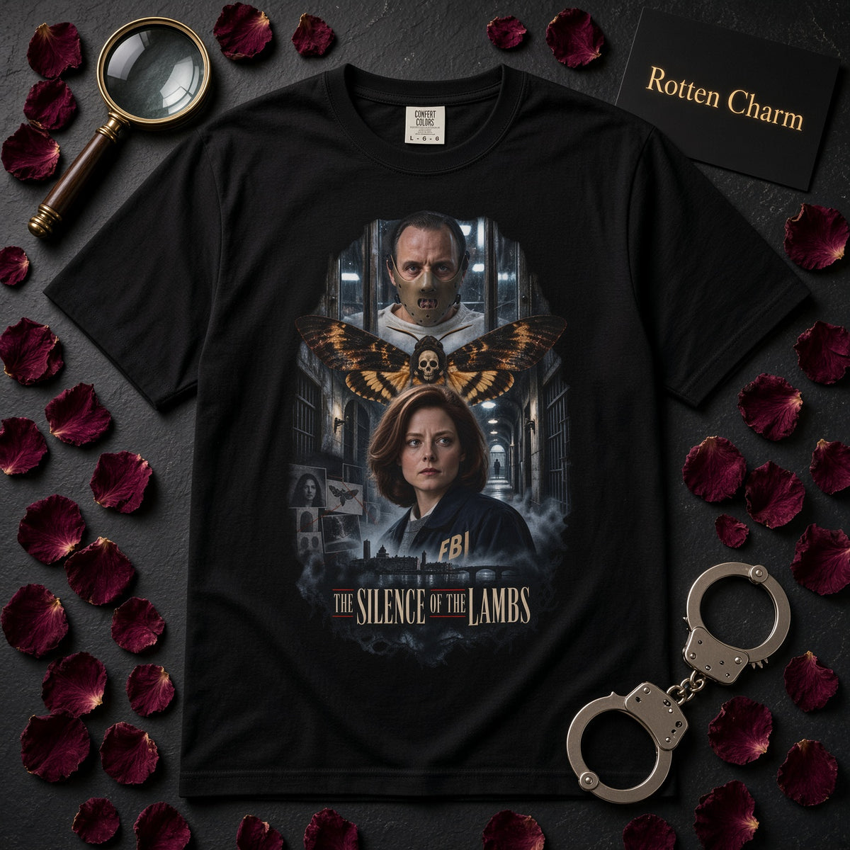 The Silence of the Lambs Hannibal Lechter and Clarrise Vintage Poster T-Shirt