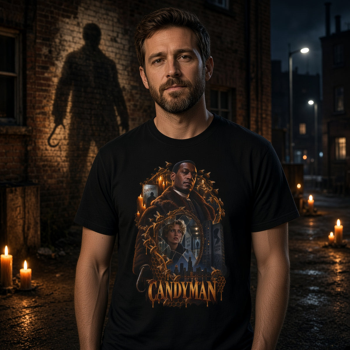 Candyman Horror Movie T-Shirt — Retro Film Poster Tee — view 3