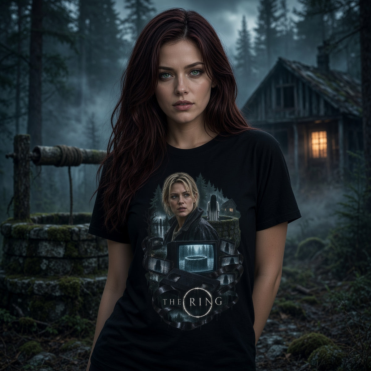 The Ring Horror Movie T-Shirt — Vintage Samara Design — view 2