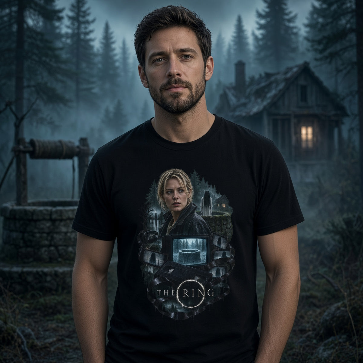 The Ring Horror Movie T-Shirt — Vintage Samara Design — view 3
