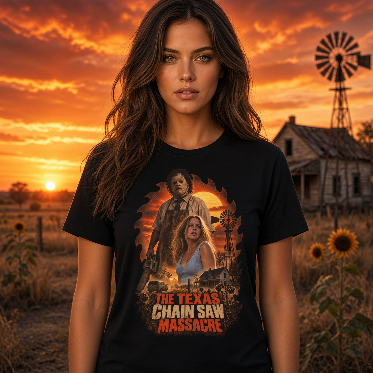 The Texas Chain Saw Massacre T-Shirt — Vintage Horror Movie Tee — view 2