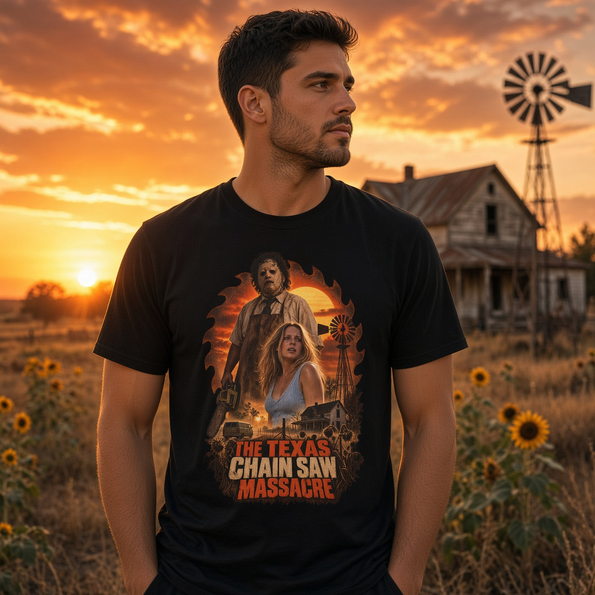 The Texas Chain Saw Massacre T-Shirt — Vintage Horror Movie Tee — view 3