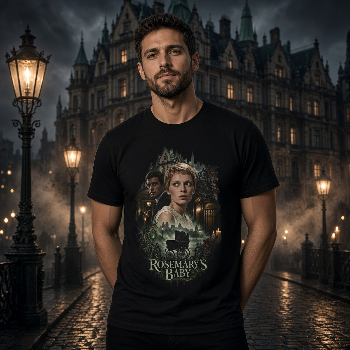 Rosemary's Baby Vintage Movie T-Shirt - Retro Horror Graphic Tee — view 3