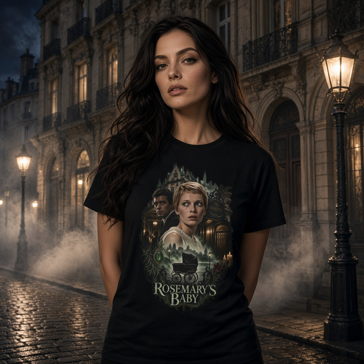 Rosemary's Baby Vintage Movie T-Shirt - Retro Horror Graphic Tee — view 2