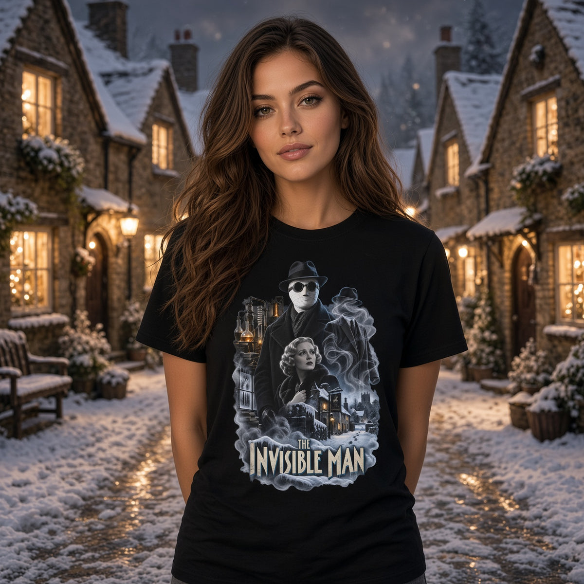 The Invisible Man Graphic T-Shirt — Vintage Horror Movie Tee — view 2