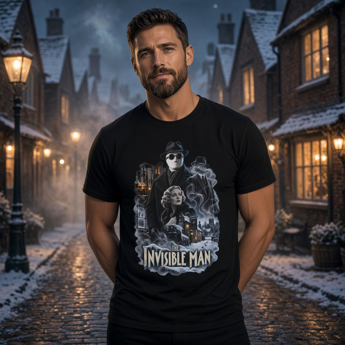 The Invisible Man Graphic T-Shirt — Vintage Horror Movie Tee — view 3