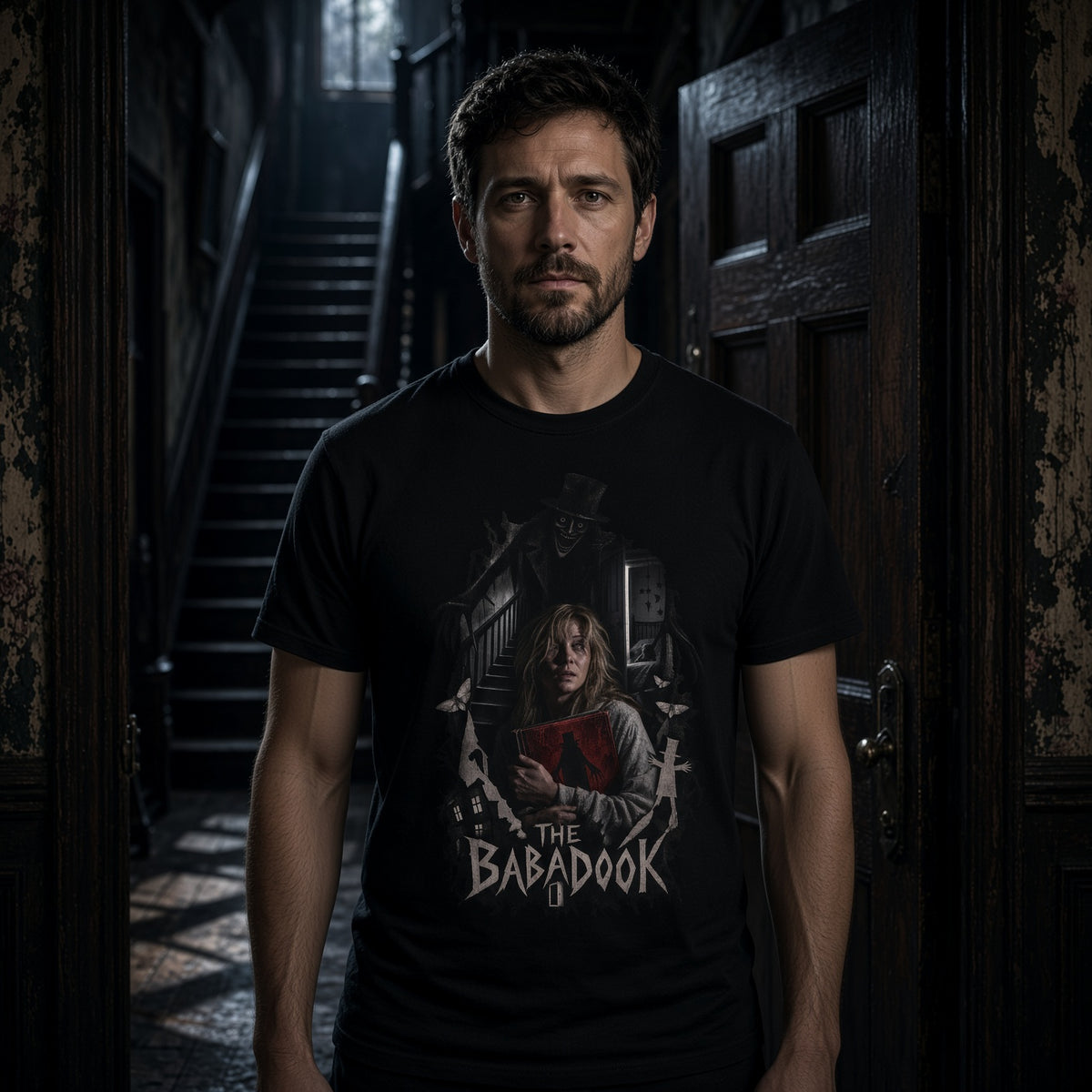 The Babadook Horror T-Shirt – Vintage Gothic Movie Graphic Tee — view 3
