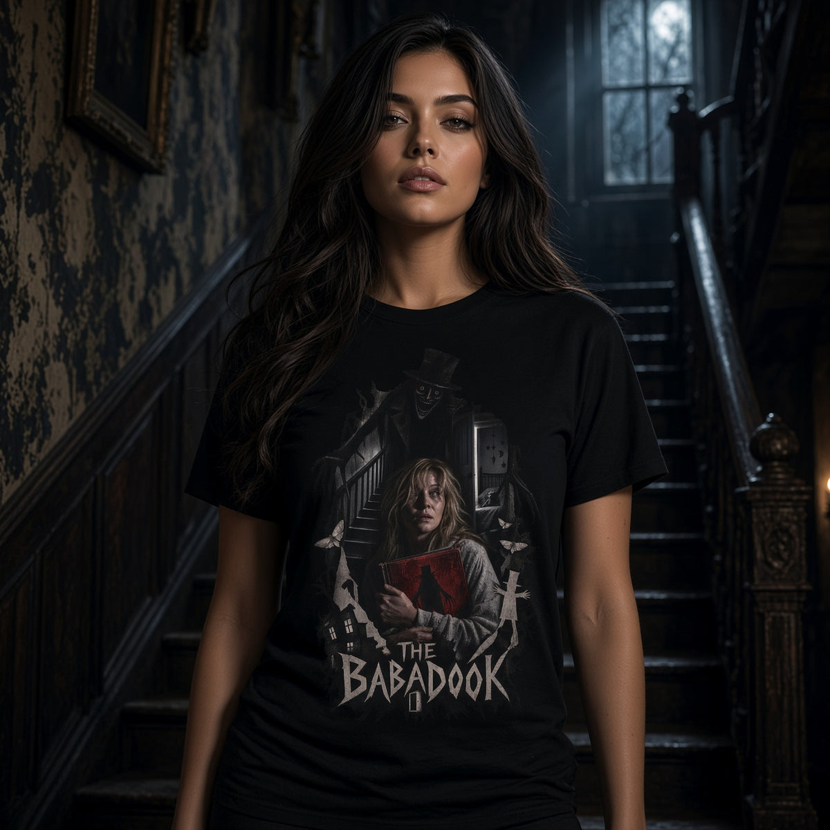 The Babadook Horror T-Shirt – Vintage Gothic Movie Graphic Tee — view 2
