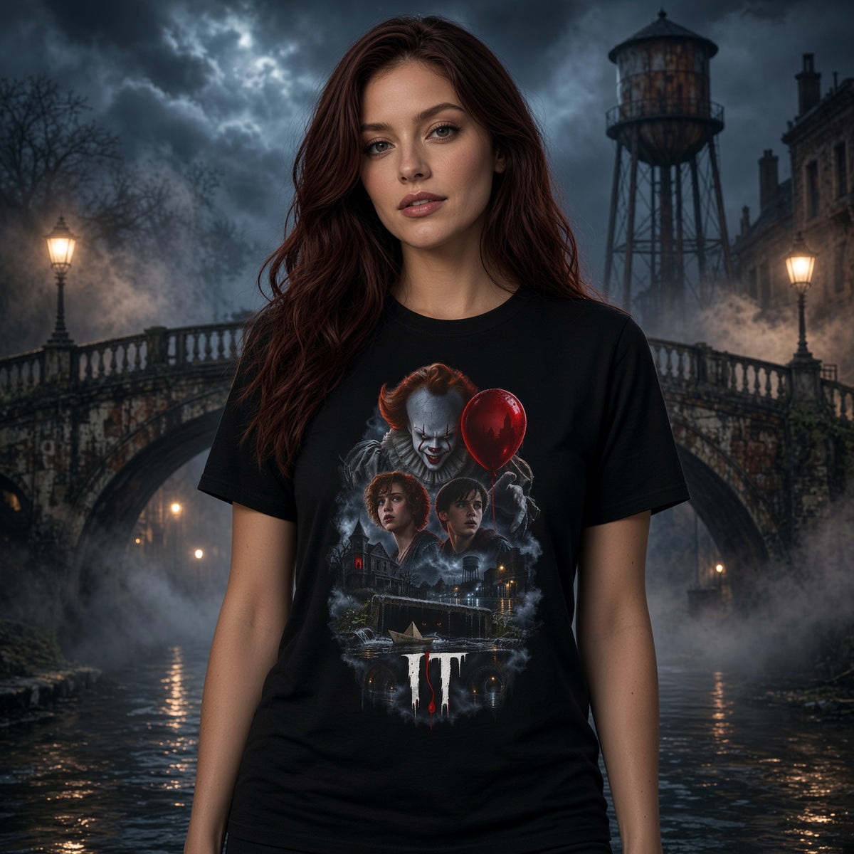 Pennywise Derry T-Shirt – IT Movie Set Horror Graphic Tee — view 2