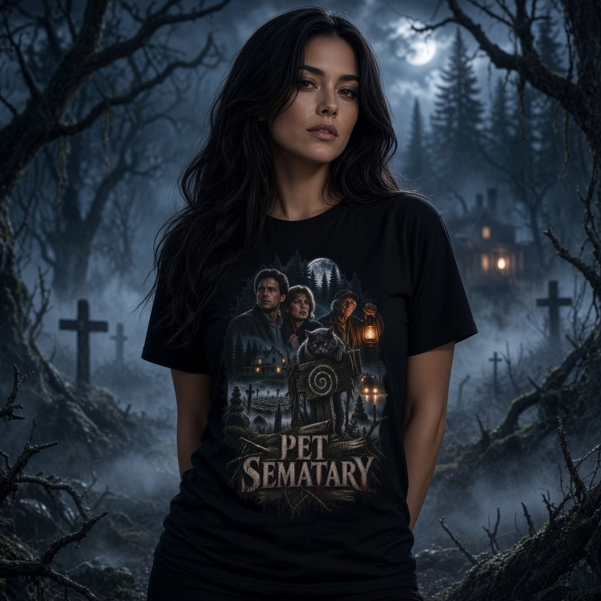 Pet Sematary T-Shirt – Vintage Movie Poster Horror Tee — view 2
