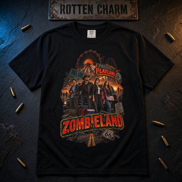 Zombieland Retro Movie Poster T-Shirt – Horror Comedy Graphic Tee