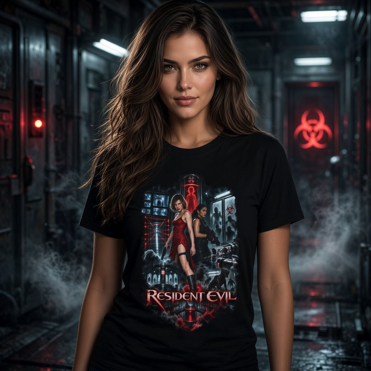 Resident Evil Retro Arcade Horror T-Shirt – Zombie Survival Game Tee — view 2