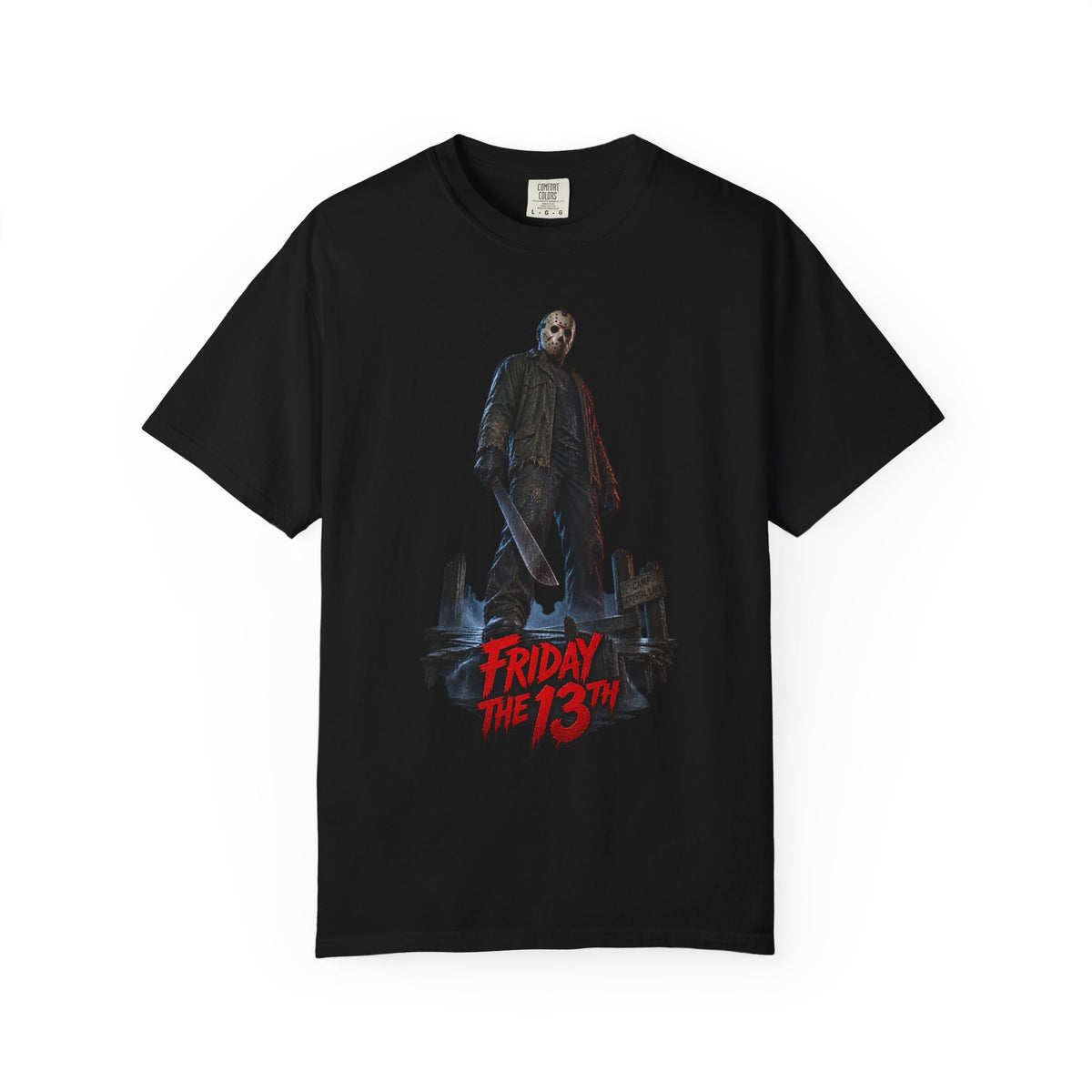 Friday the 13th Jason Voorhees On A Dock Graphic T-Shirt — view 5
