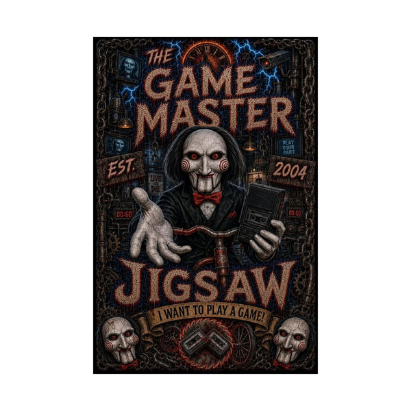 Jigsaw 'The Game Master' Horror Movie Poster - Matte Vertical Poster