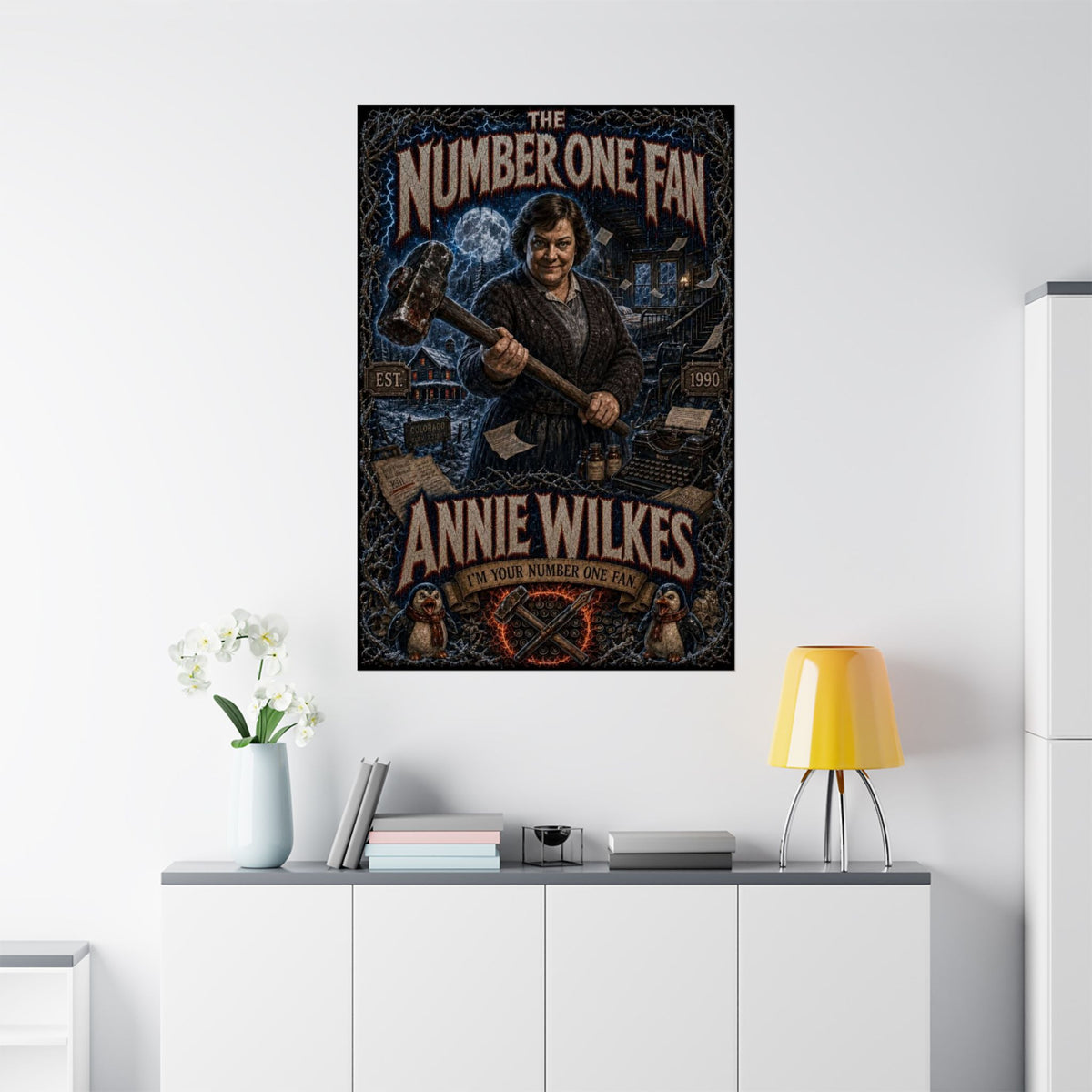 Misery Horror Movie Fan Poster — "The Number One Fan" Anne Wilkes Matte Vertical Poster