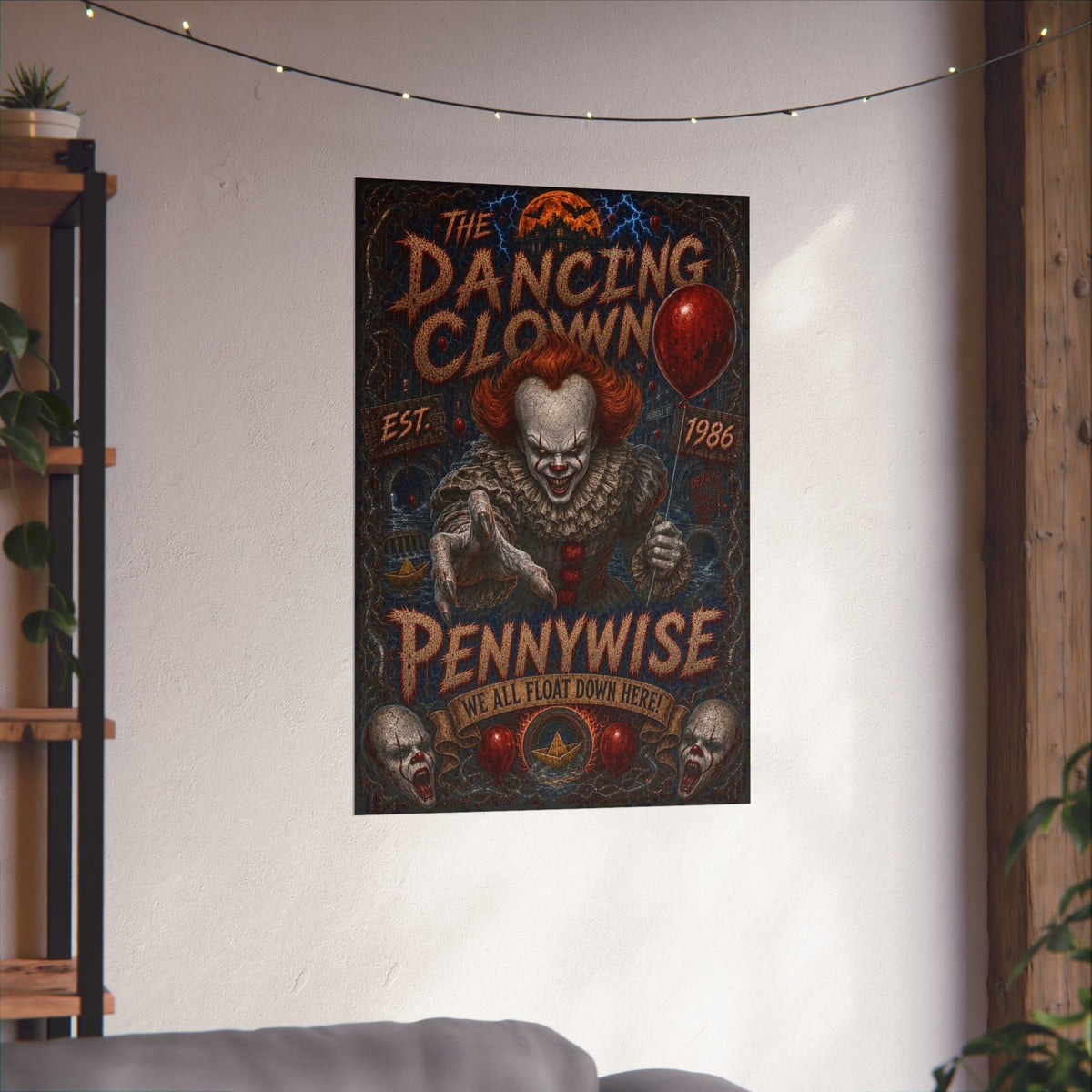 IT Horror Movie Poster — Pennywise 'The Dancing Clown' Matte Vertical Poster