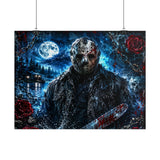 Horror Movie Poster — Jason Voorhees Lake Night Rolled Poster