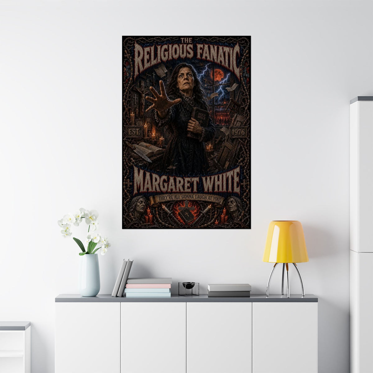 Carrie Matte Vertical Poster — "The Religious Fanatic: Margaret White" Horror Art Print