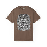 Memento Mori Skull Bouquet T-Shirt | Gothic Skull Stack, Roses