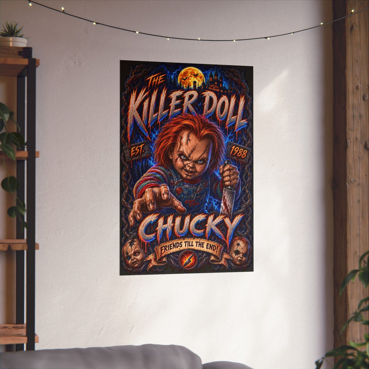 Child's Play Chucky Killer Doll Horror Poster - Matte Vertical Movie Art