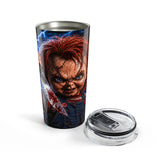 Child's Play Chucky 20oz Tumbler – Creepy Doll Slasher Horror Travel Cup