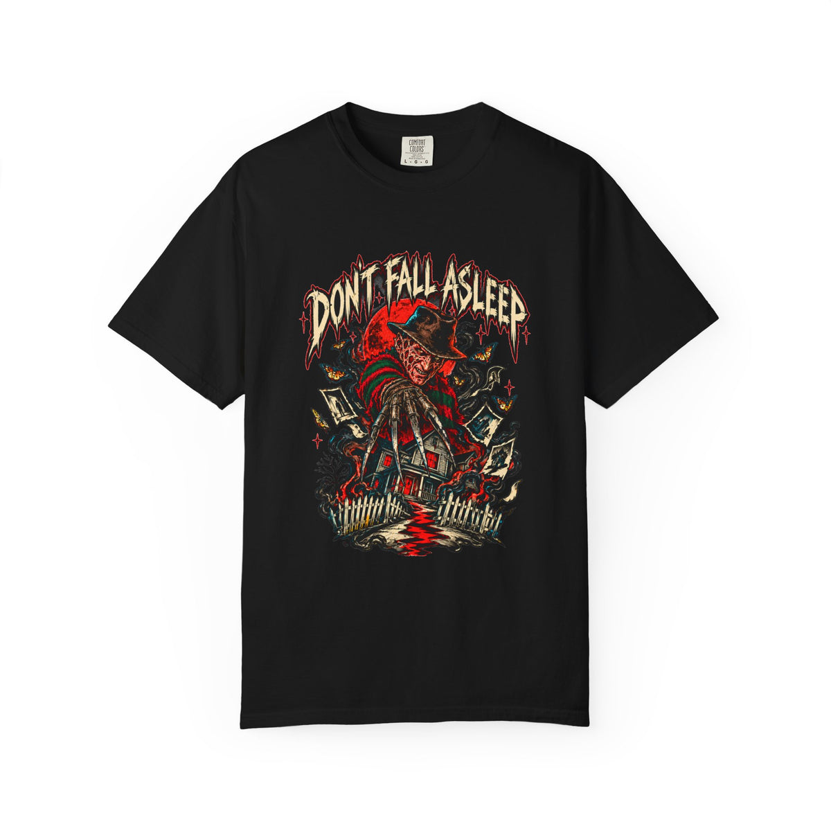 "Don't Fall Asleep" T-Shirt – Freddy Krueger Horror Graphic Tee