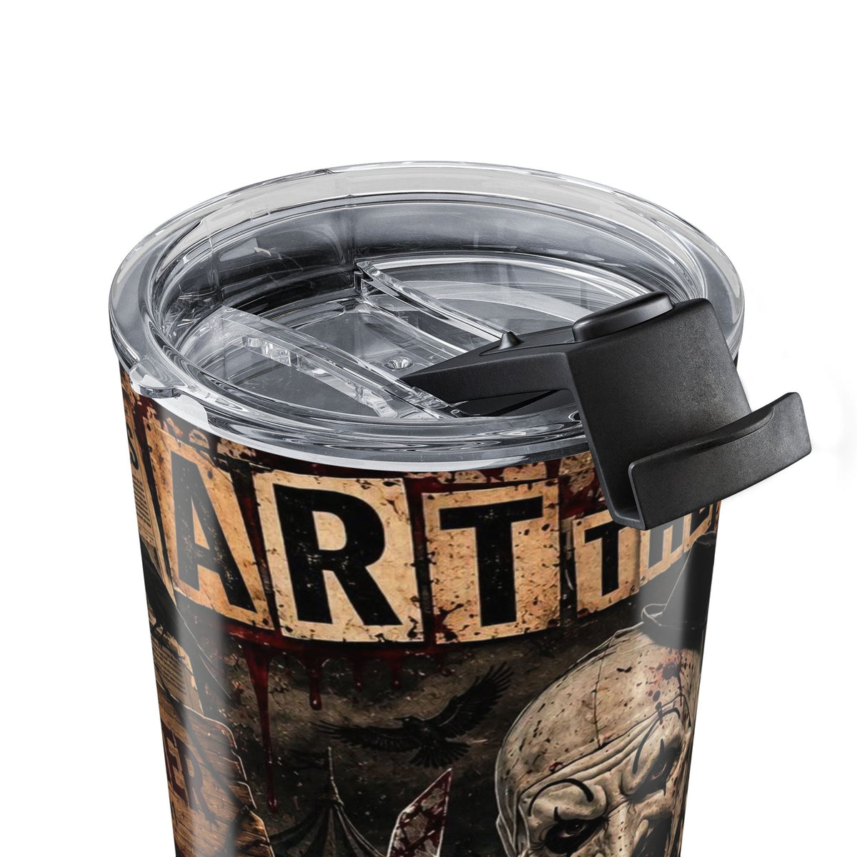 20oz Horror Art The Clown Terrifier Tumbler — 'Clownin' Ain't Easy' Stainless Travel Cup — view 6
