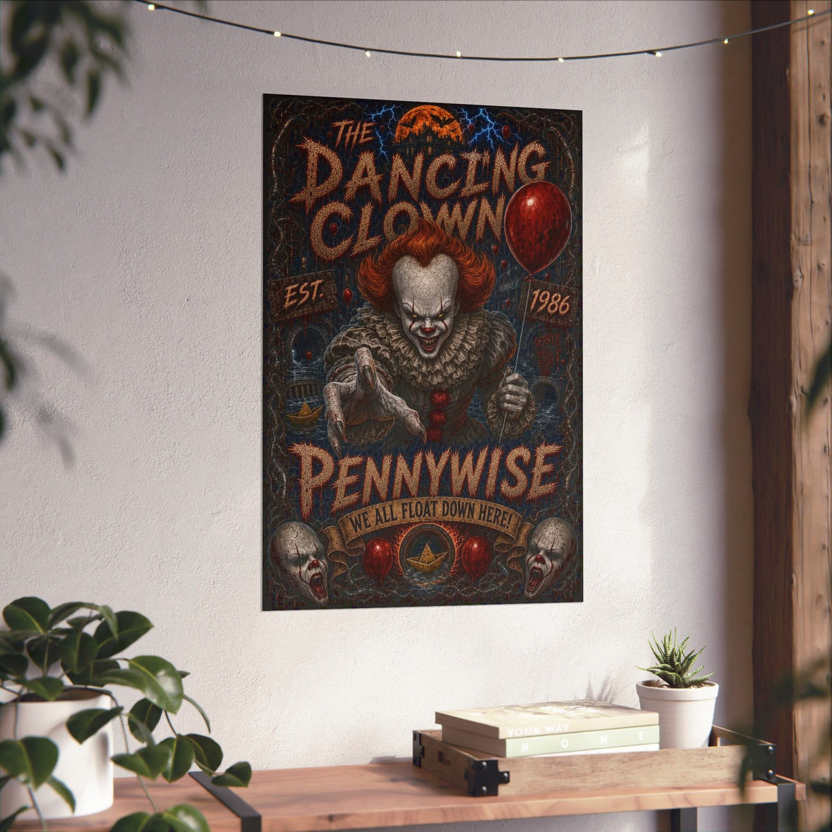 IT Horror Movie Poster — Pennywise 'The Dancing Clown' Matte Vertical Poster