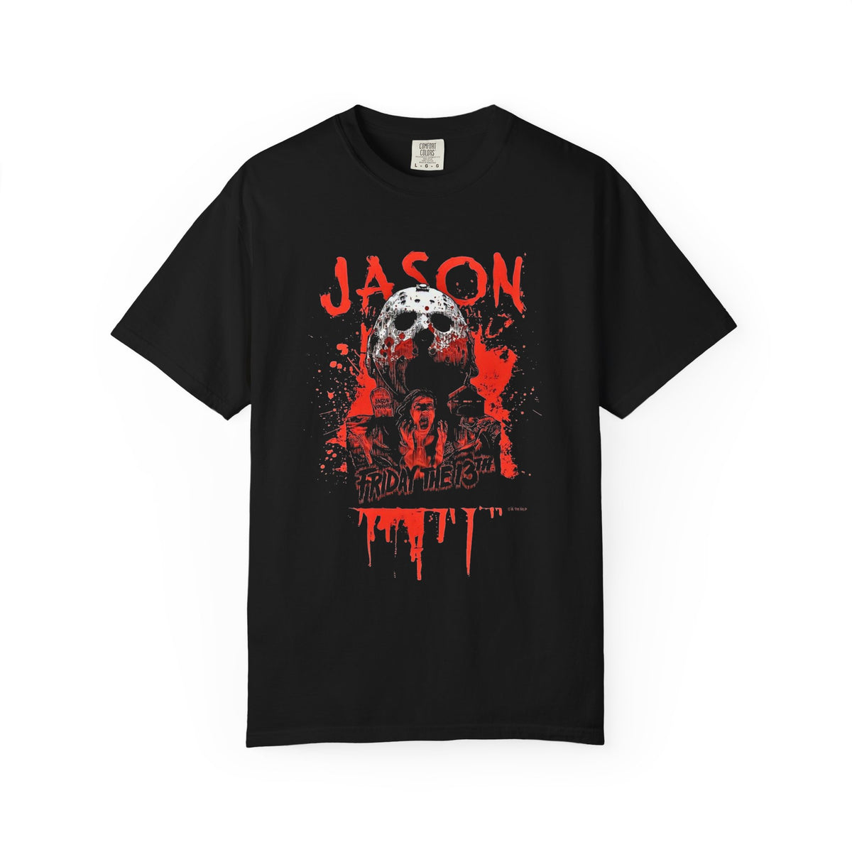 Jason Voorhees Mask Friday the 13th T-Shirt — Retro Slasher Movie Graphic Tee — view 5