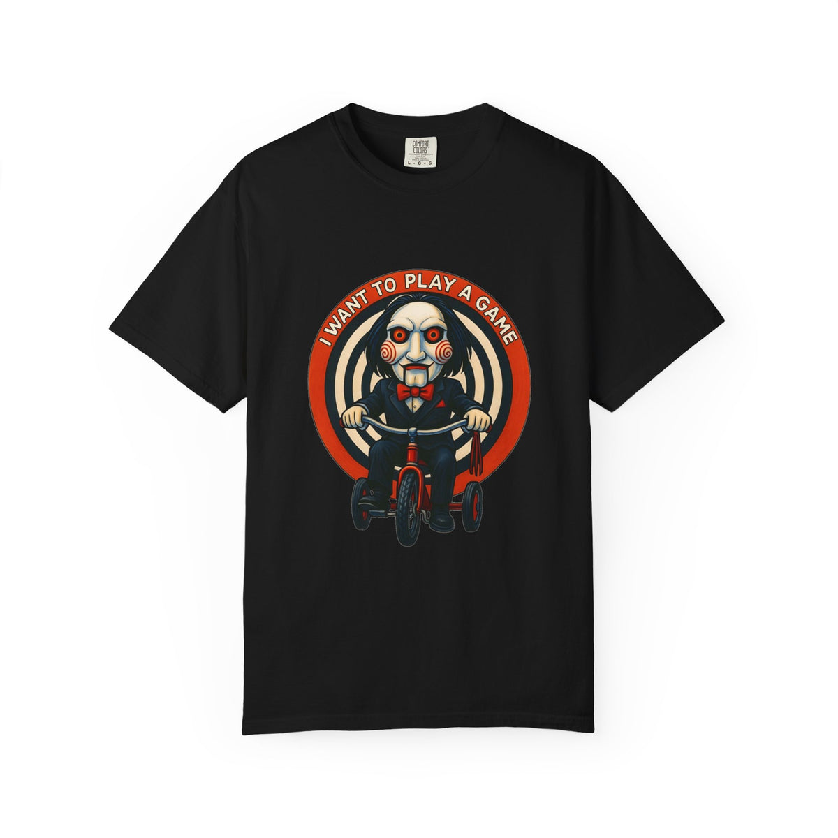 Horror Movie Puppet 'I Want to Play a Game' Graphic T-Shirt — view 10